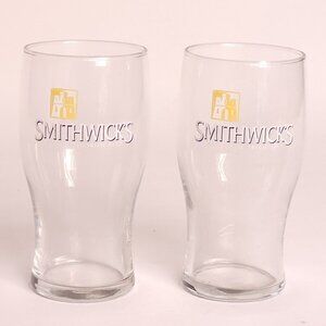 SMITHWICK'S ALE BEER Glass Pint Glasses PAIR Smithwicks